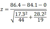 Formula for Two Sample Z Test Statistics1